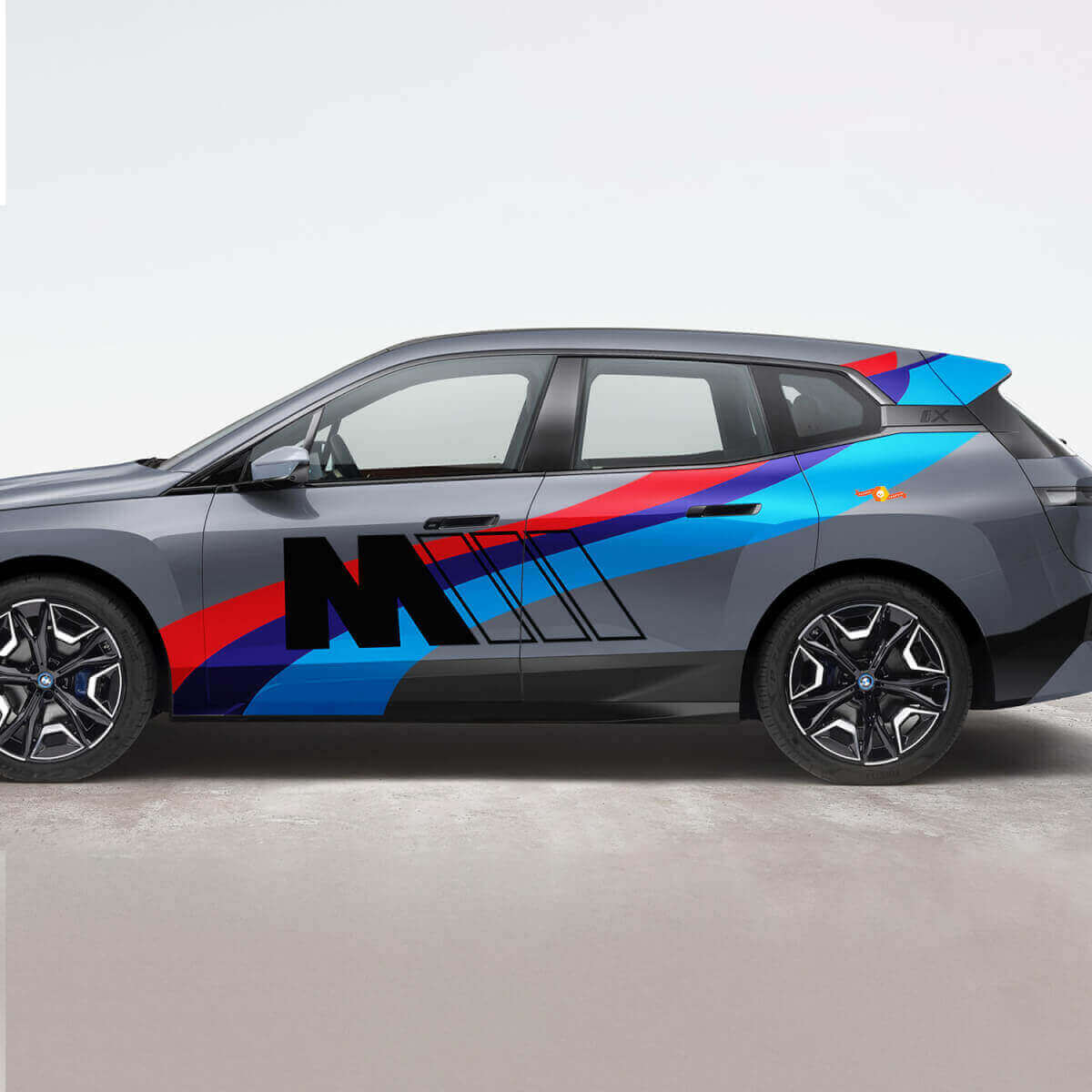 Kit d'autocollants vinyle bandes latérales M Performance pour BMW iX