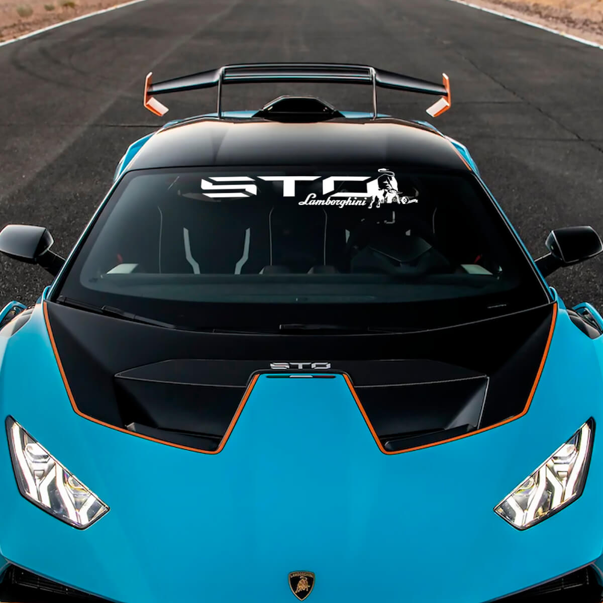 Rayure centrale de capot Logo STO Autocollant en vinyle Racing Graphics pour Lamborghini STO
