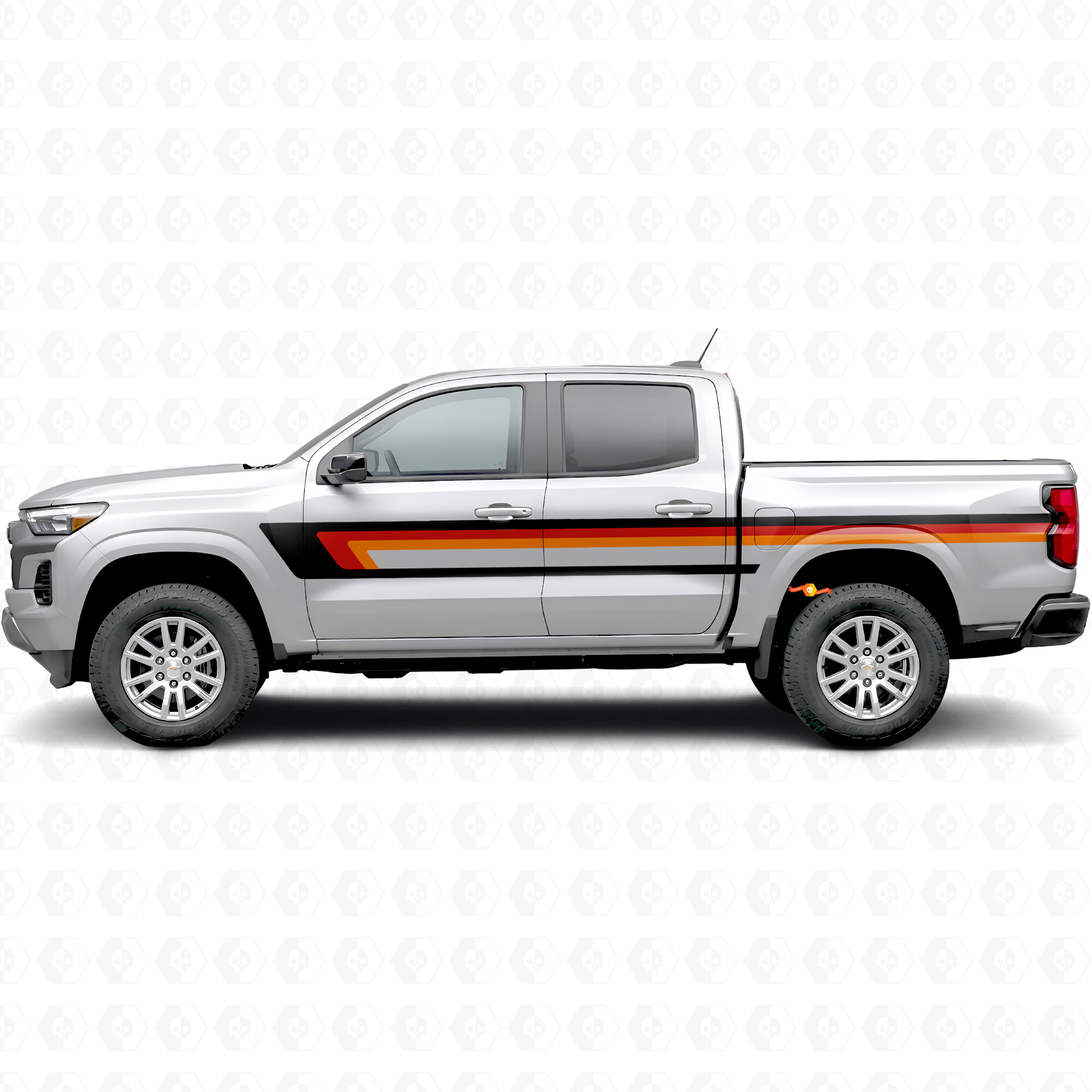 Bandes vinyles rétro supérieures de ligne de ceinture de porte et de cabine pour Chevrolet Colorado 3e génération 2023-2026