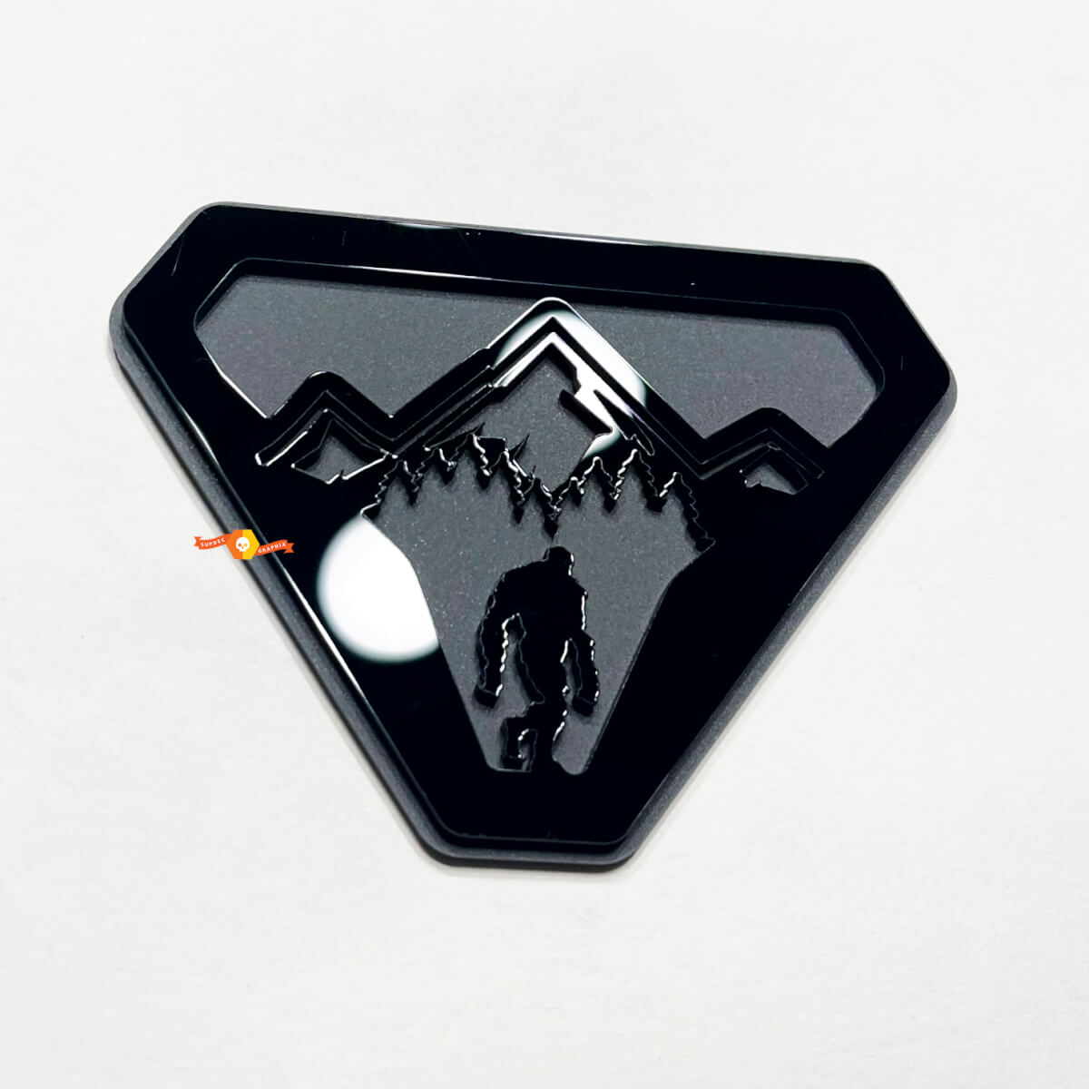Montagnes Sasquatch Bigfoot Yeti Insignes d'aile de pare-chocs Emblème de hayon Badge 3D 2
