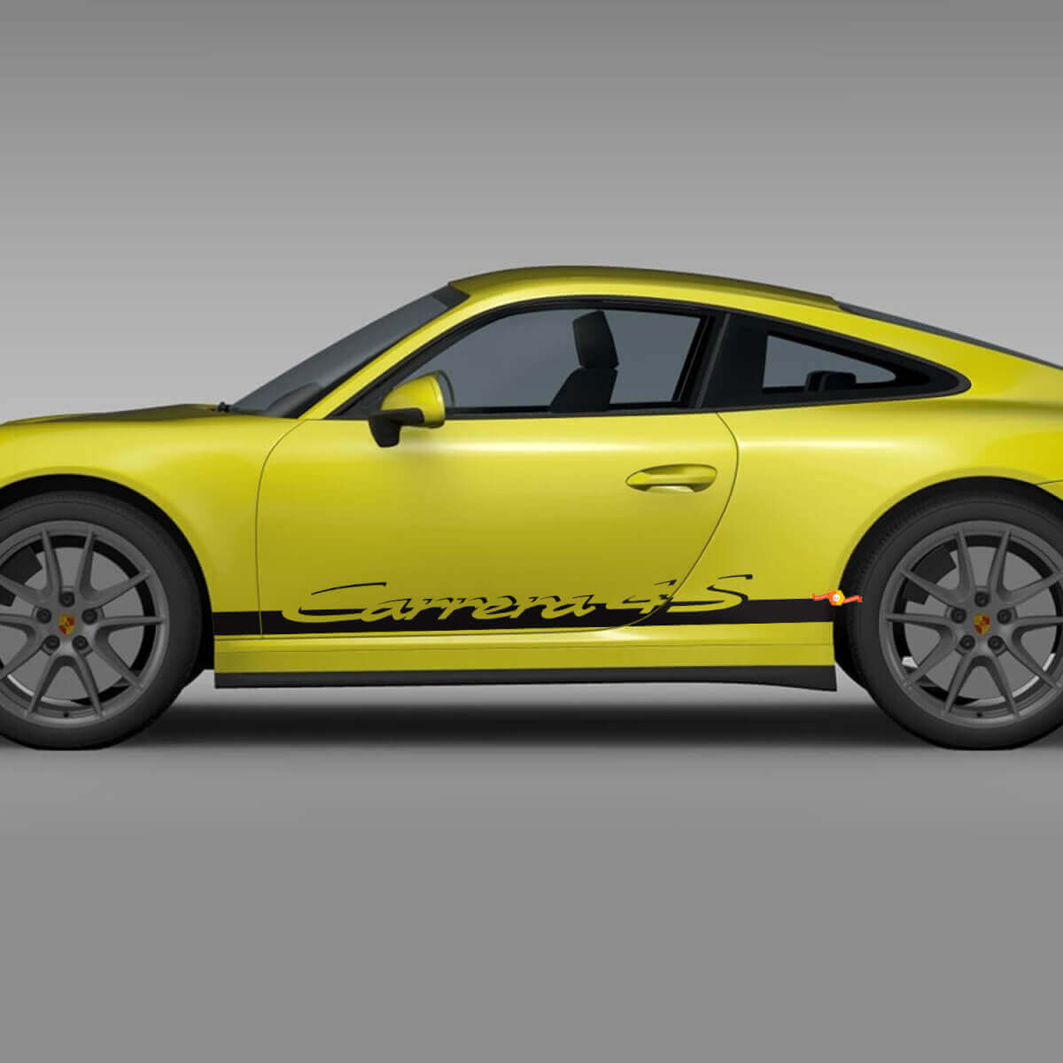 Autocollant de bandes de course pour panneau latéral pour Porsche Carrera 4S 2
