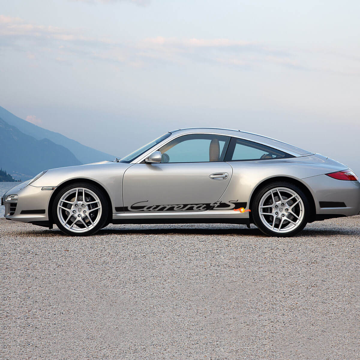 Autocollant de bande de course pour panneau latéral pour Porsche Carrera 4S style 3
