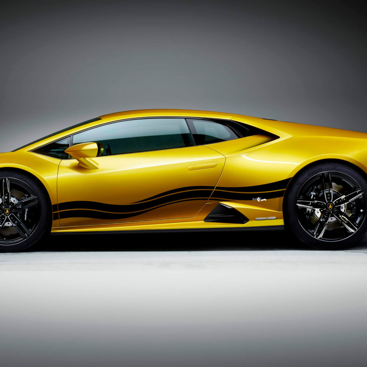 Autocollant vinyle de décalque graphique de bandes ondulées latérales pour Lamborghini Huracan Evo
