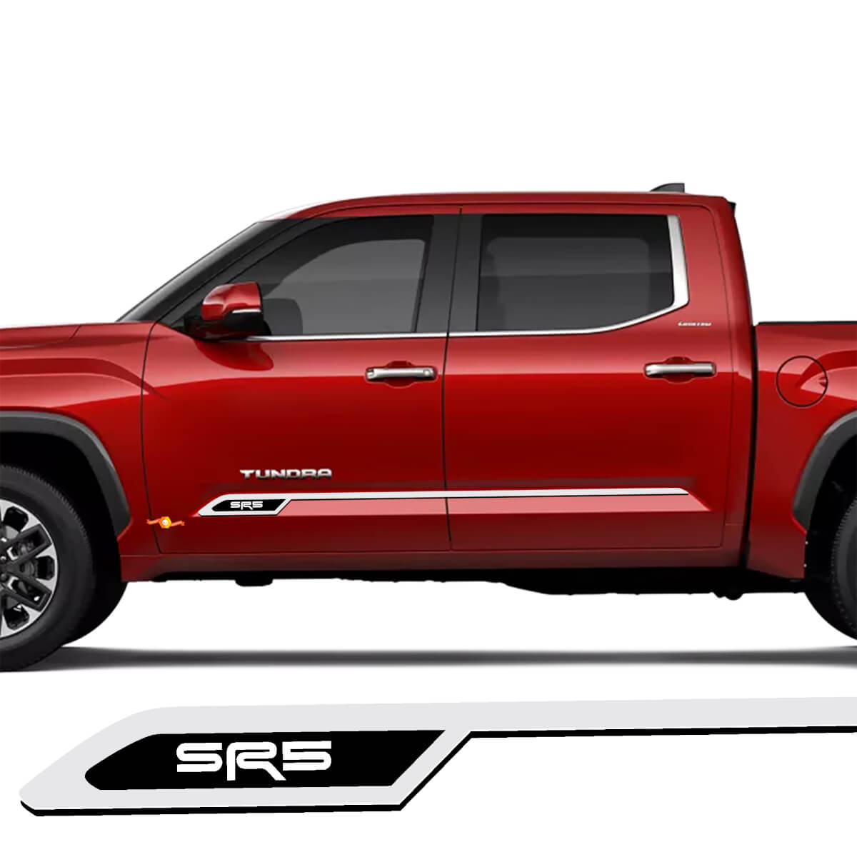 Bandes latérales Autocollant vinyle pour bas de caisse adapté à Toyota Tundra 2025 et plus récent