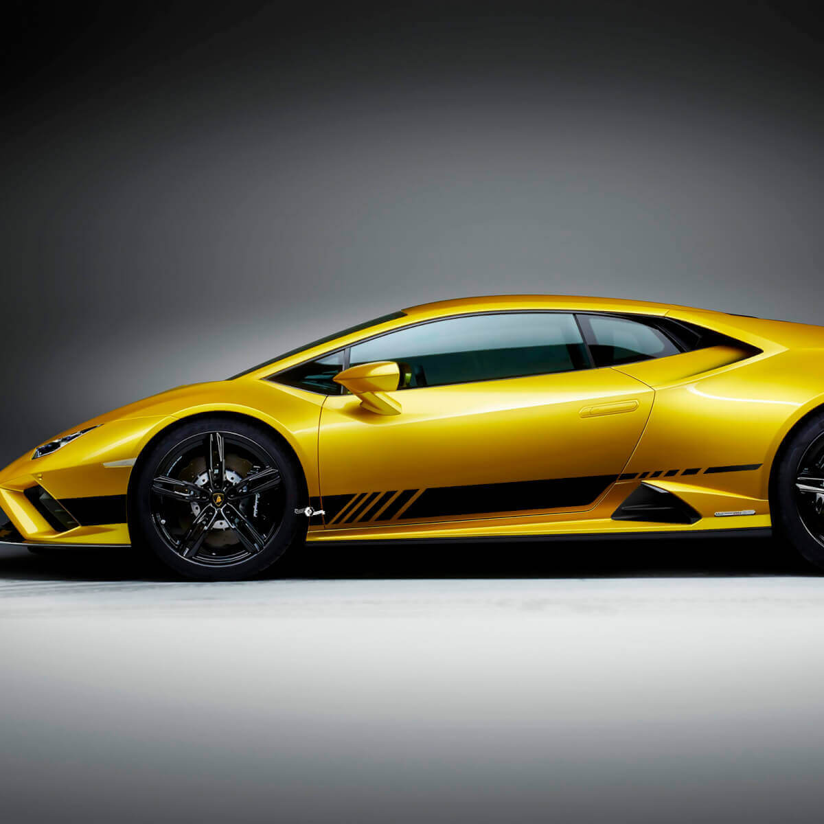 Autocollants vinyles graphiques rayures latérales pour Lamborghini Huracan Evo