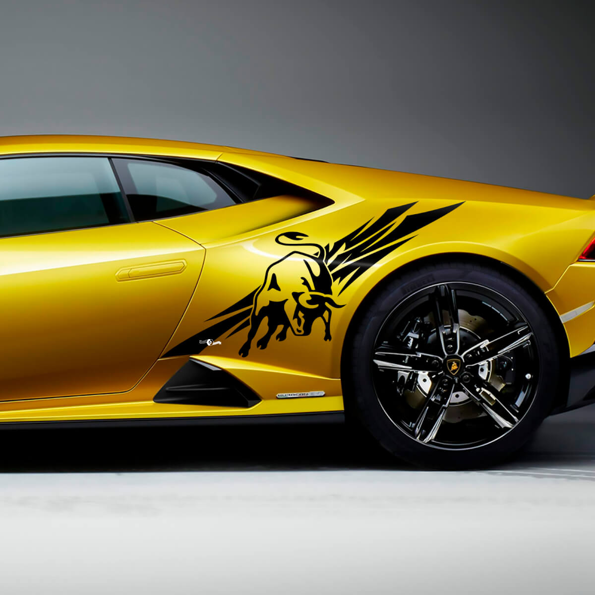 Autocollant vinyle de décalcomanie graphique de taureau de garde-boue arrière latéral pour Lamborghini Huracan Evo