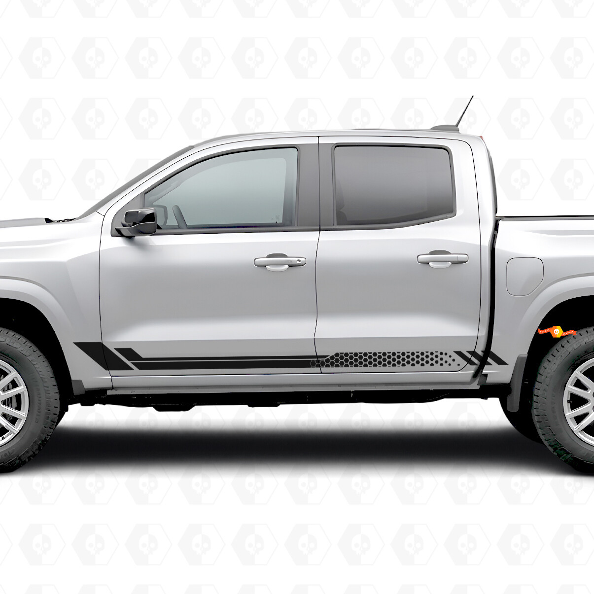 Bandes vinyles alvéolaires pour portes et bas de caisse Chevrolet Colorado 3e génération 2023-2026
