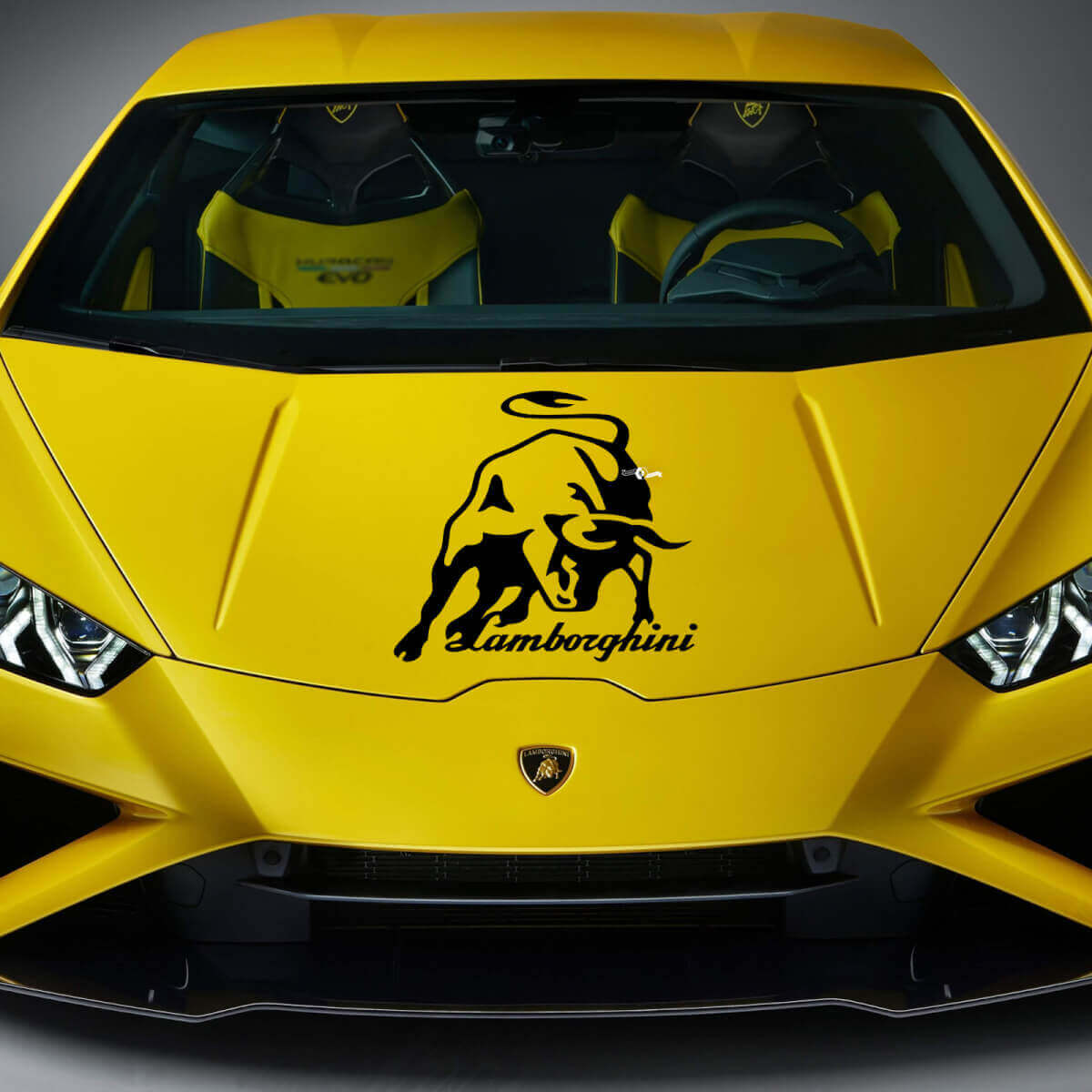 Autocollant en vinyle graphique logo taureau capot course pour Lamborghini Huracan Evo