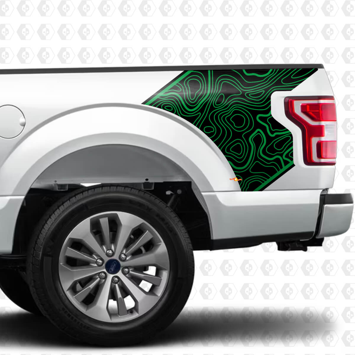 Autocollant de décalcomanie graphique de carte topographique pour Ford F150 Raptor
