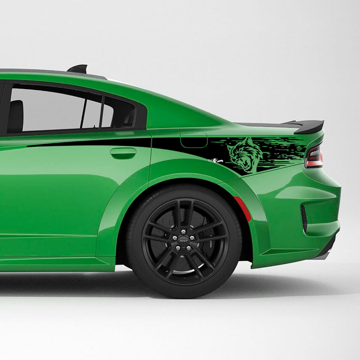 Kit de décalcomanie vinyle bandes latérales arrière usées Hellcat pour Dodge Charger