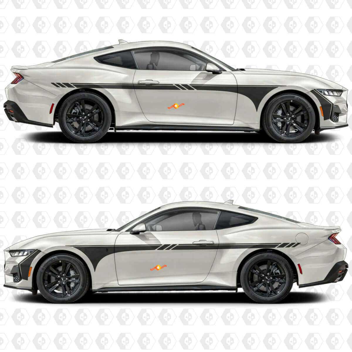 Kit de décalcomanies en vinyle à bandes latérales de course pour Musclecar Mustang GT