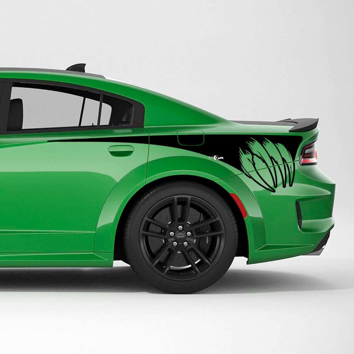 Griffes de griffures Autocollant en vinyle pour bande latérale arrière du quart de Dodge Charger
