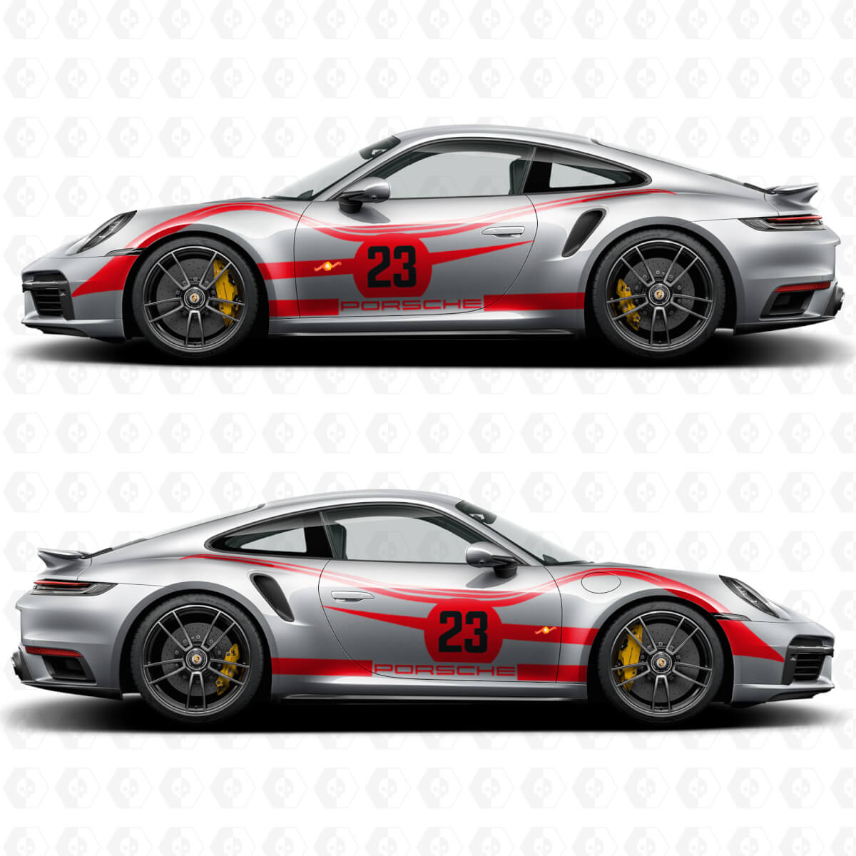 Side 917 Living Legend Concept Style stripes Kit graphic Decal Sticker for Porsche 911