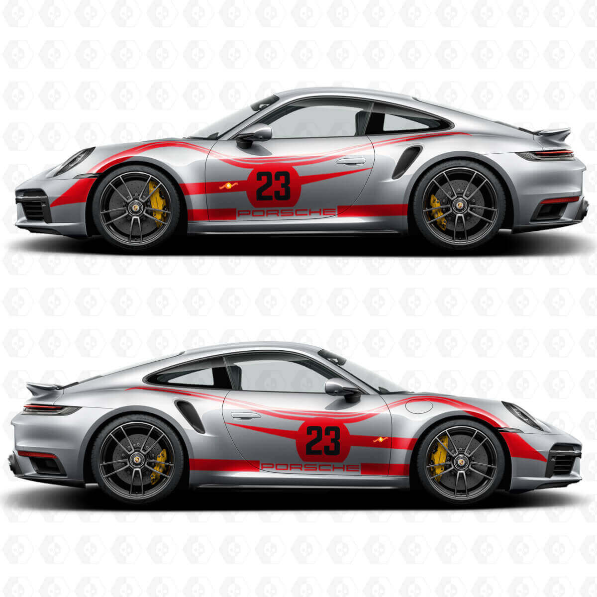 Side 917 Living Legend Concept Style stripes Kit graphic Decal Sticker for Porsche 911