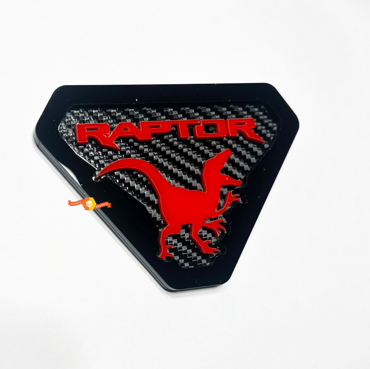 Édition Raptor Badges d'aile Emblème de hayon Badge 3D Fond carbone
