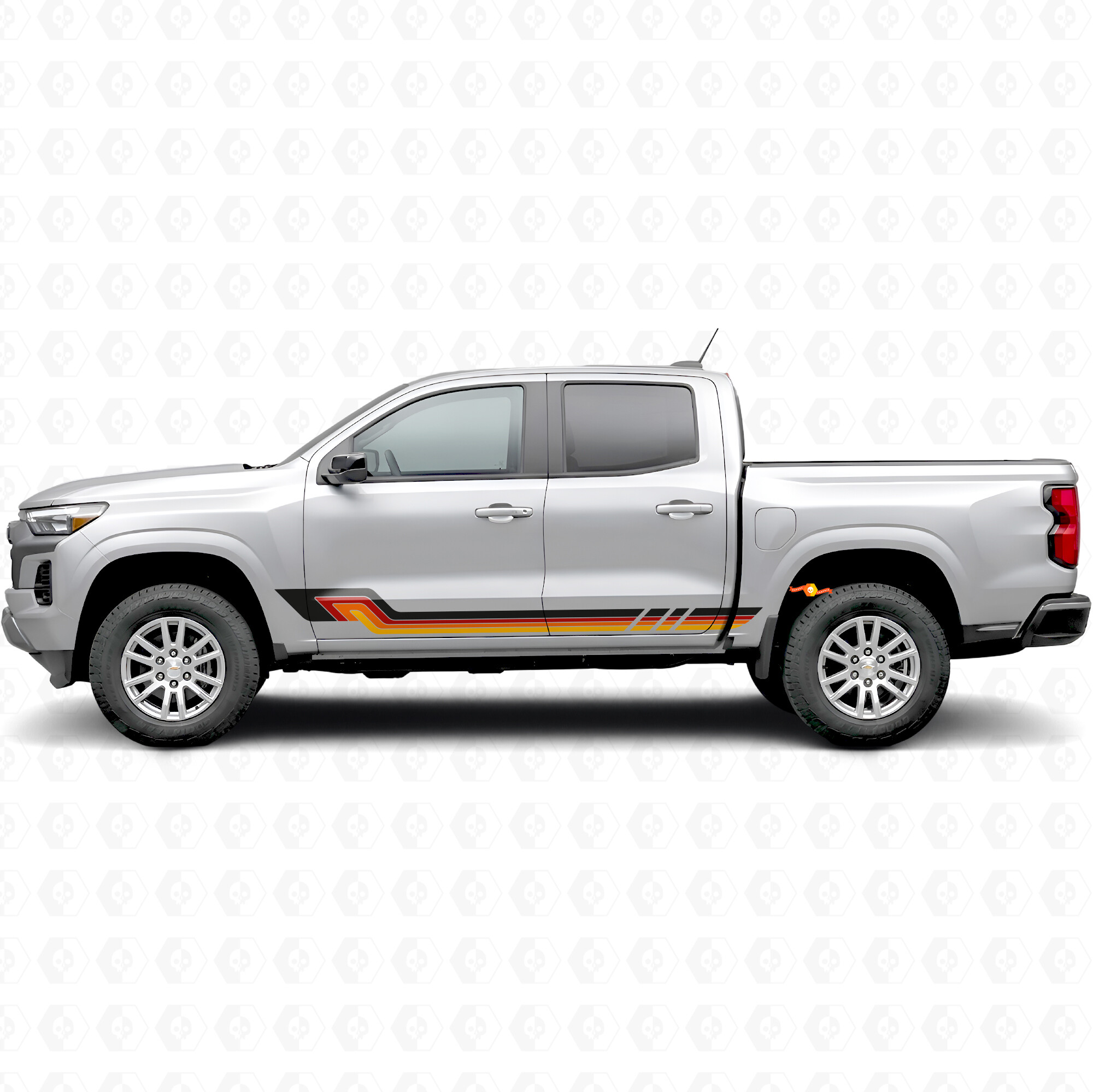 Autocollants vinyle rétro parallèles pour porte et bas de caisse pour Chevrolet Colorado 3e génération 2023-2026