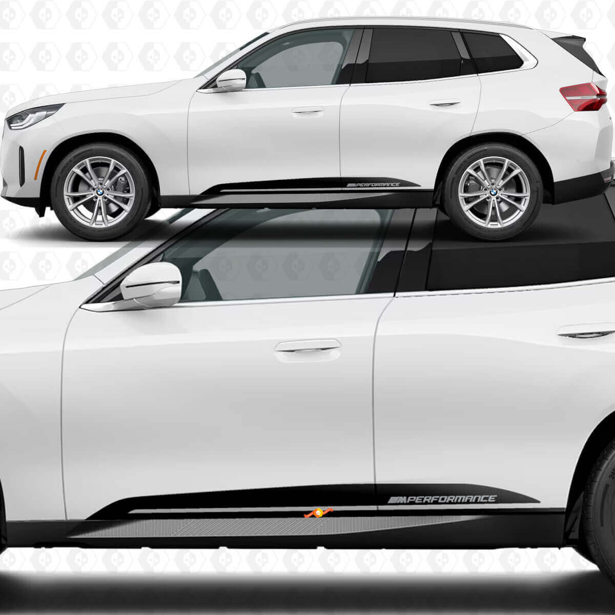 Kit de décalcomanies d'entourage de bas de porte latérale M Performance pour BMW X3 G45