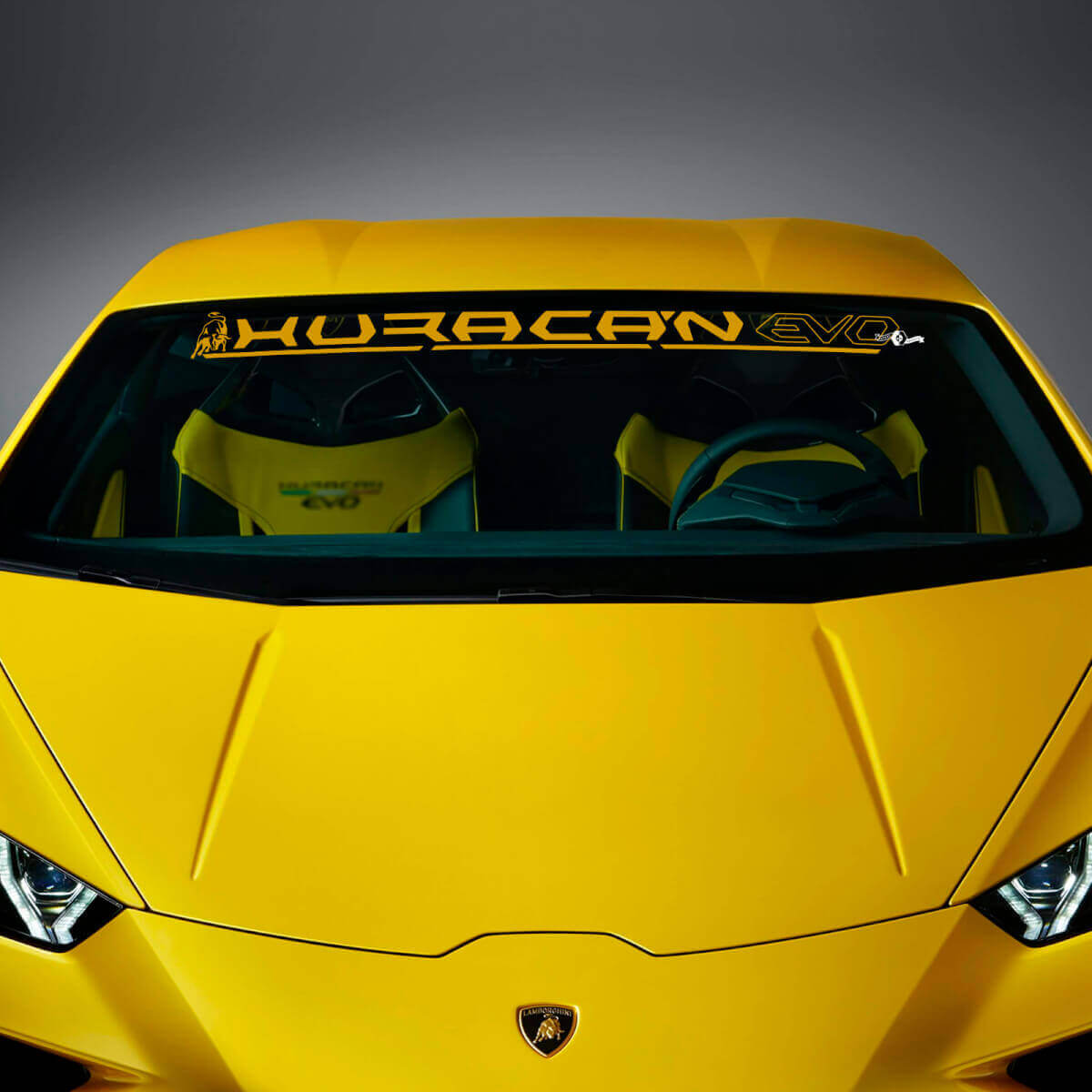 Lettrage de marque Autocollant vinyle pour pare-brise Graphiques pour Lamborghini Huracan Evo