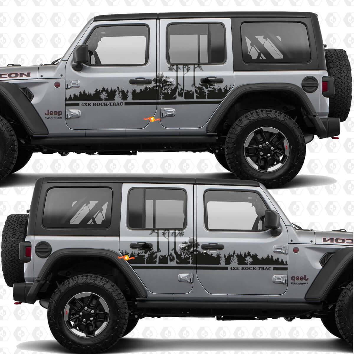 Autocollant vinyle bande latérale Forest Stripe pour Jeep Wrangler