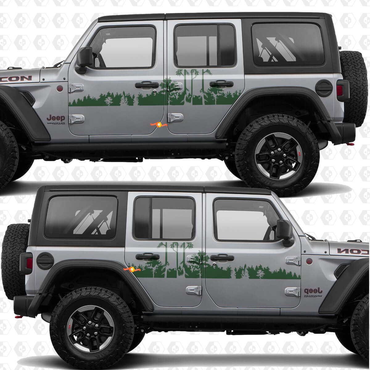 Autocollant vinyle Forest Side Doors compatible Jeep Wrangler