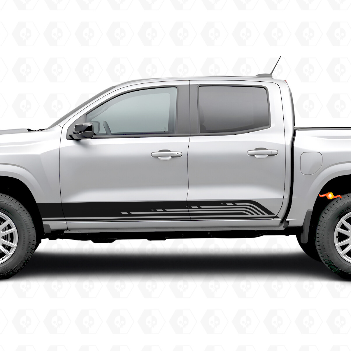 Bandes vinyle parallèles contour porte et bas de caisse pour Chevrolet Colorado 3e génération 2023-2026
