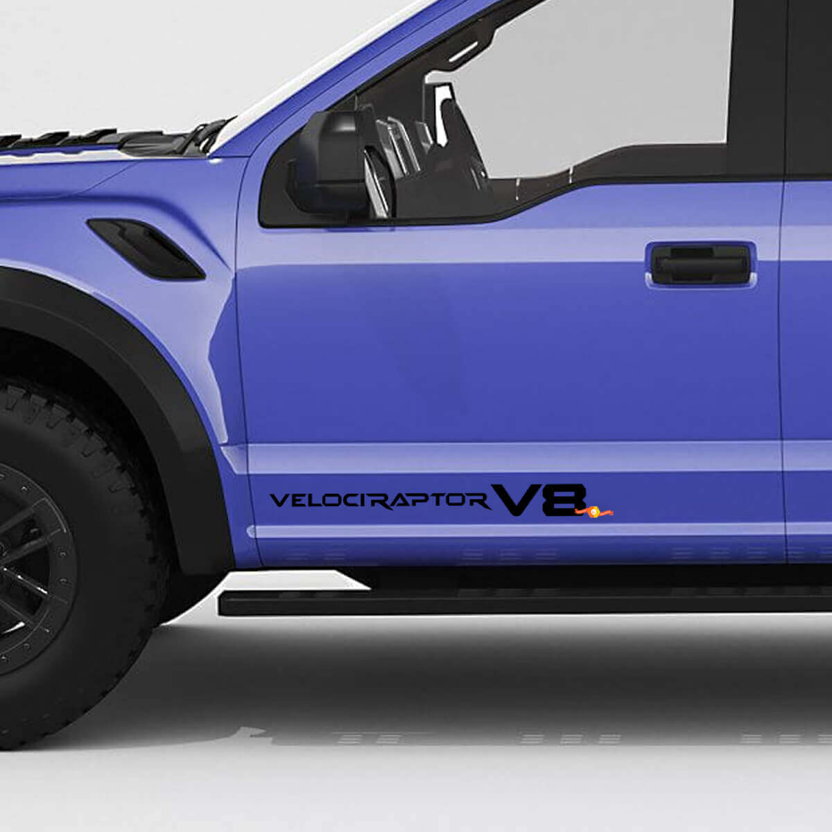 Autocollant décalcomanie VelociRaptor V8 Portes latérales Hayon pour pickup Ford f150