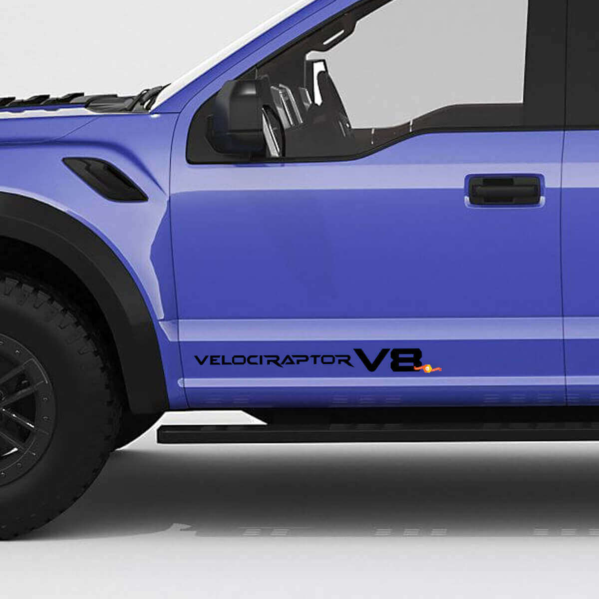Autocollant décalcomanie VelociRaptor V8 Portes latérales Hayon pour pickup Ford f150