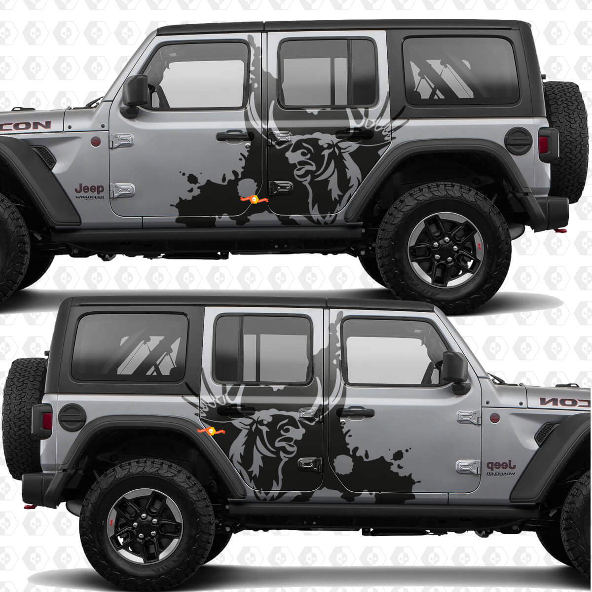 Autocollant vinyle Moose Splash Nature Side Doors compatible Jeep Wrangler