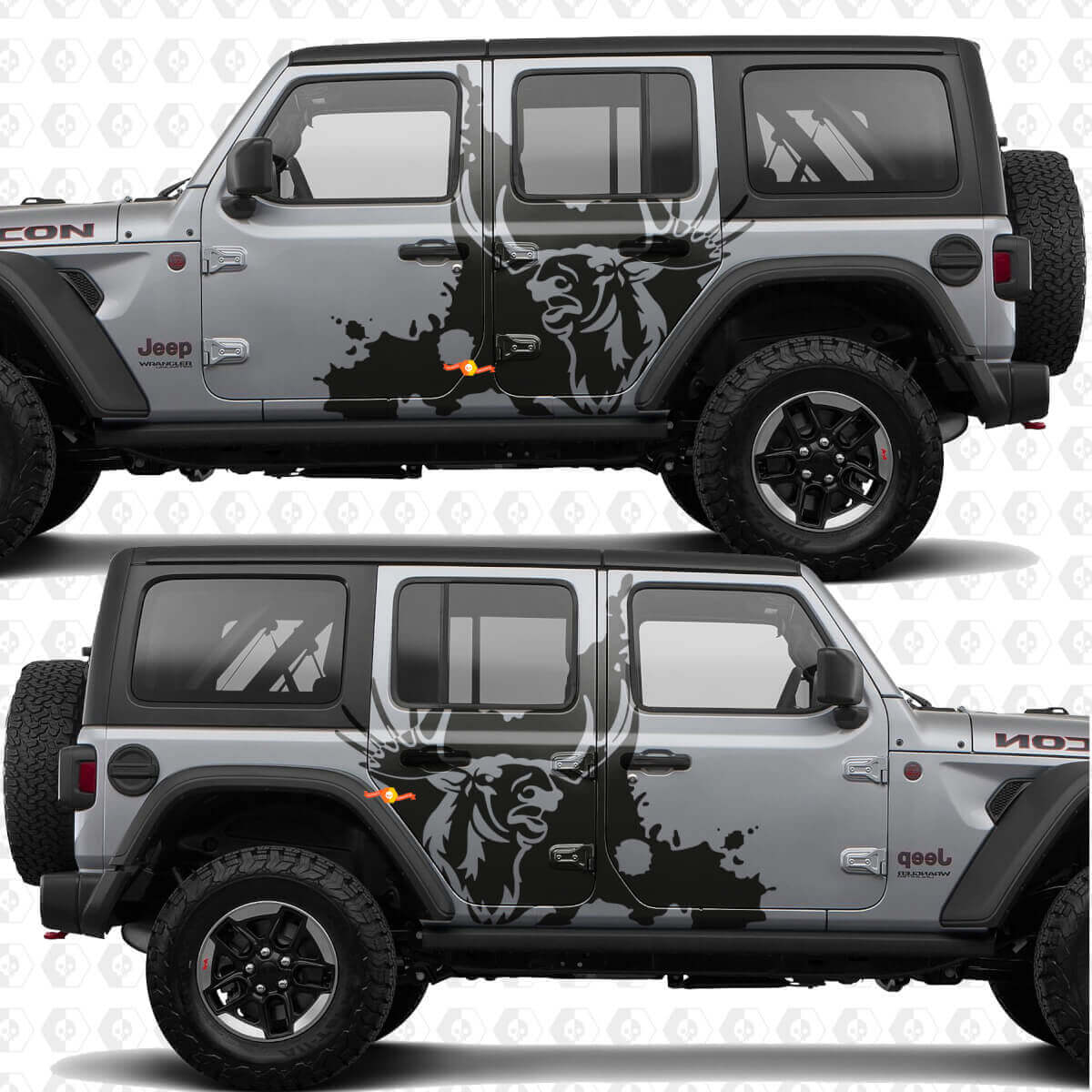 Autocollant vinyle Moose Splash Nature Side Doors compatible Jeep Wrangler