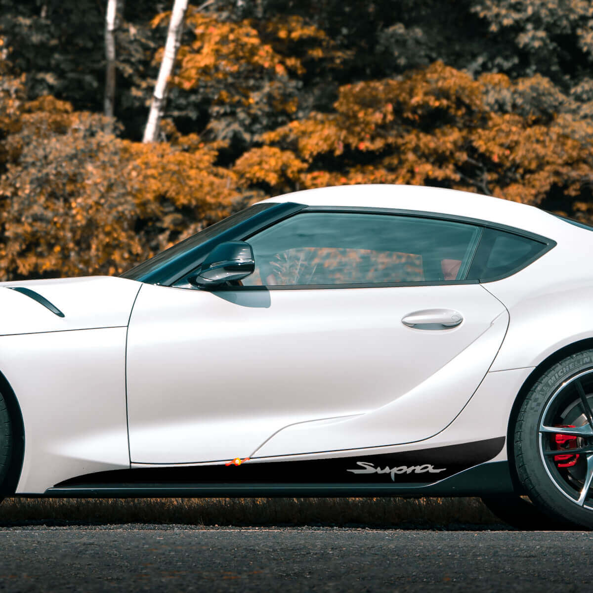 Autocollants en vinyle bande latérale de bas de caisse pour Toyota Supra MKV A90 A91