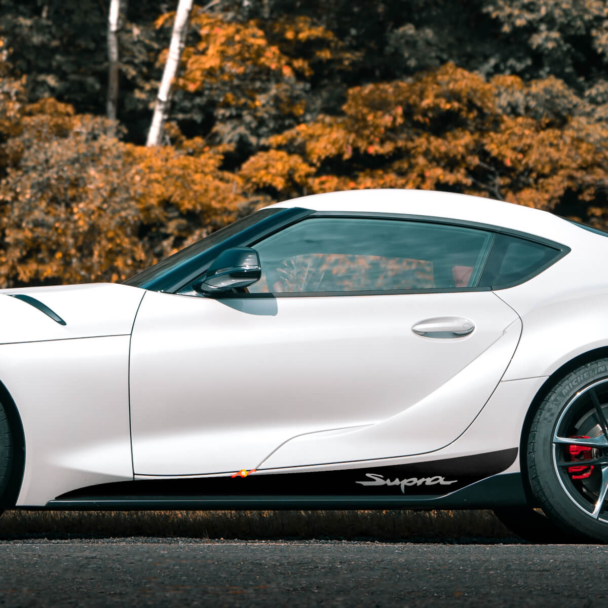 Autocollants graphiques latéraux de bas de caisse pour Toyota Supra MKV A90 A91