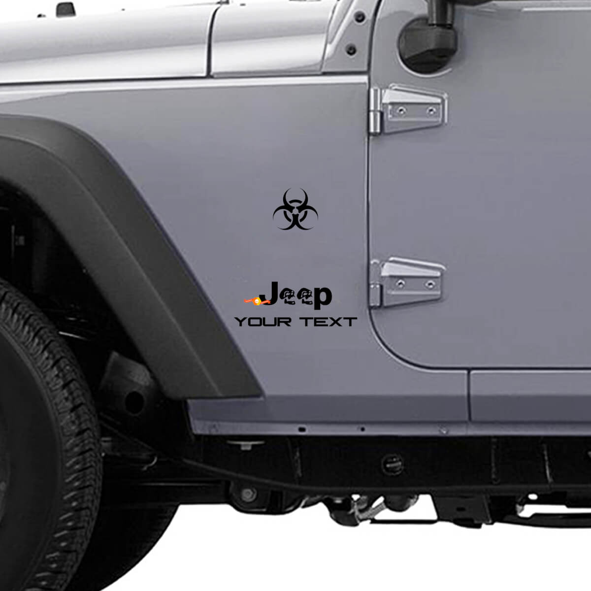 Autocollant Vinyle Logo Réponse à une Épidémie de Zombies pour Jeep Wrangler Rubicon