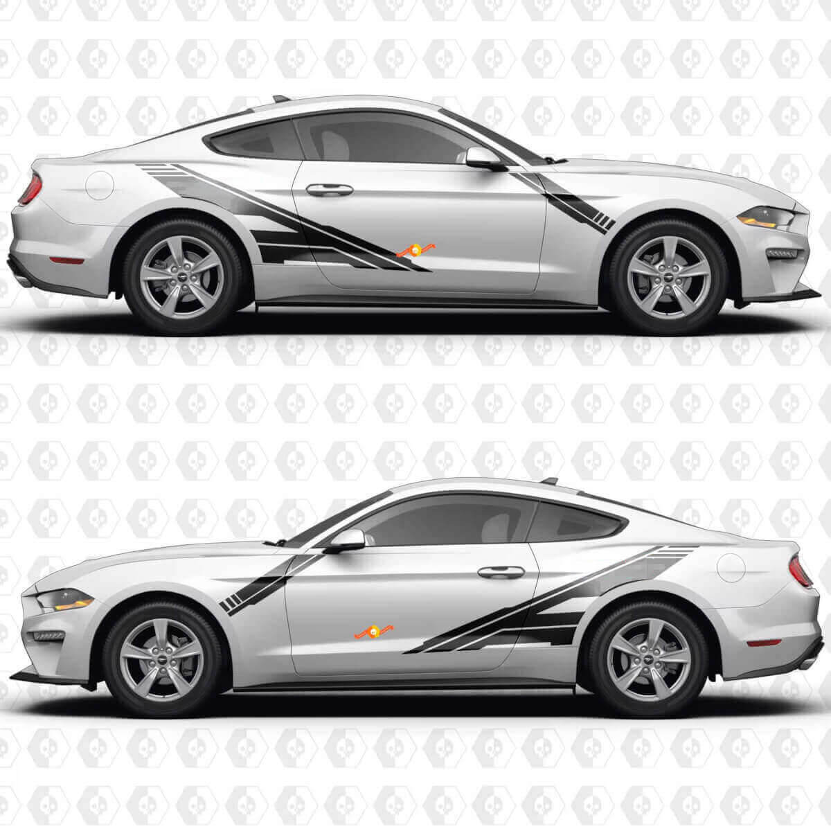 Autocollant en vinyle Decal pour Portes latérales Forward Slash pour Musclecar Musclecarmodel