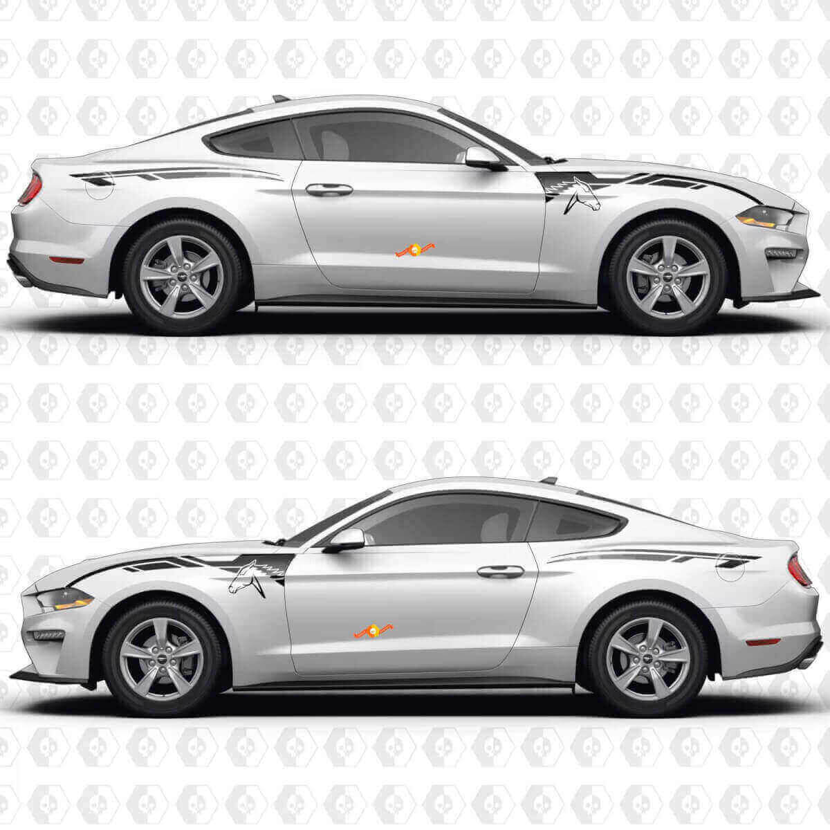 Autocollants et décalcomanies en vinyle Aero Flow pour ailes et panneaux arrière pour muscle car MusclecarModel