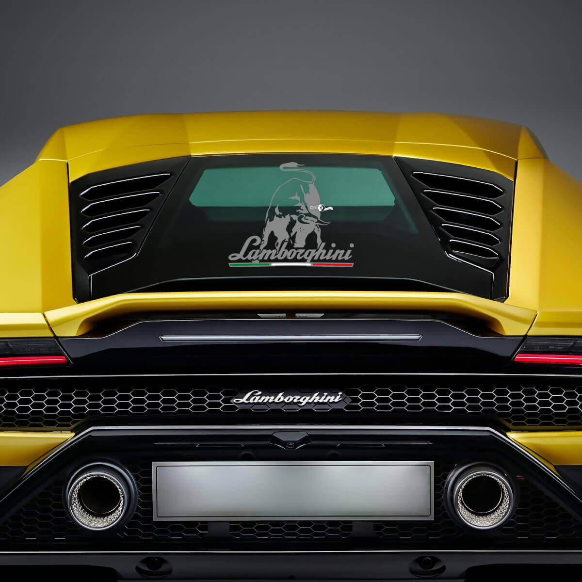 Autocollants vinyle graphiques arrière fenêtre Lamborghini Bull pour Lamborghini Huracan Evo