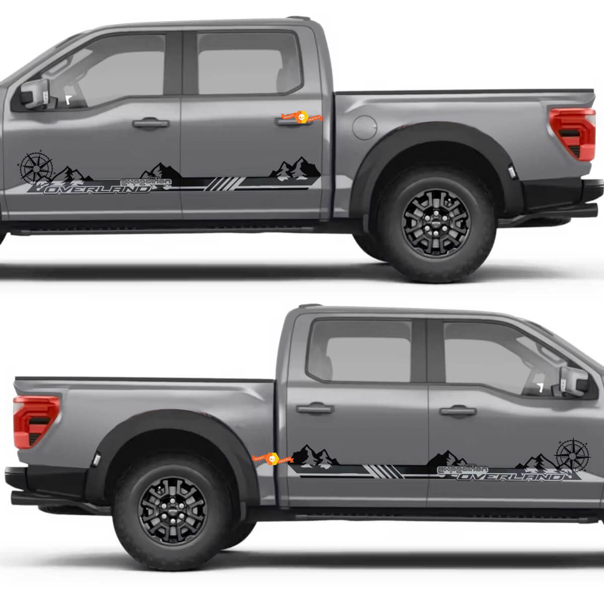 Autocollant Vinyle Bande Expedition Overland sur Porte Latérale pour Musclecar truck