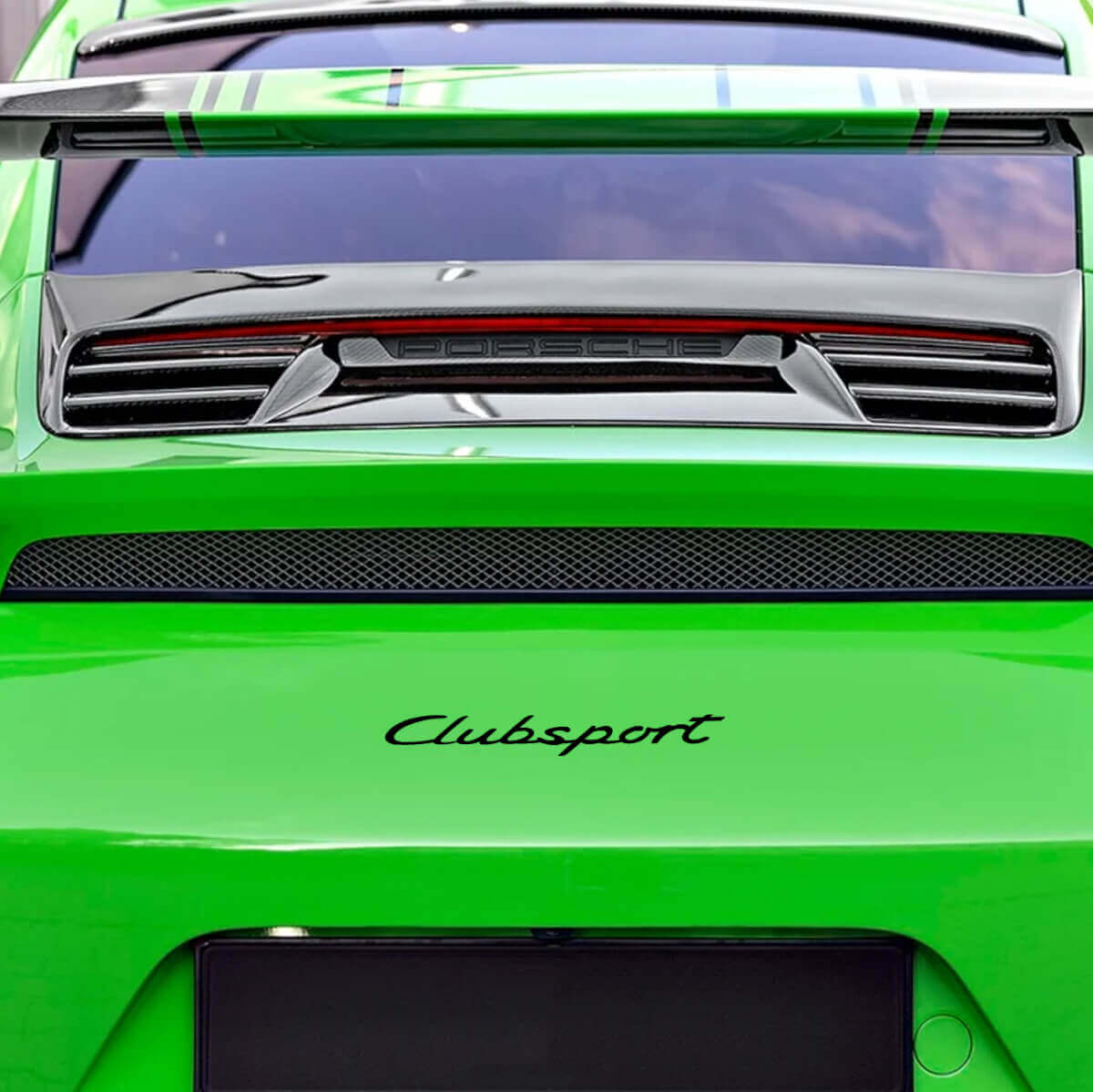 Autocollant vinyle arrière Clubsport pour Porsche 911