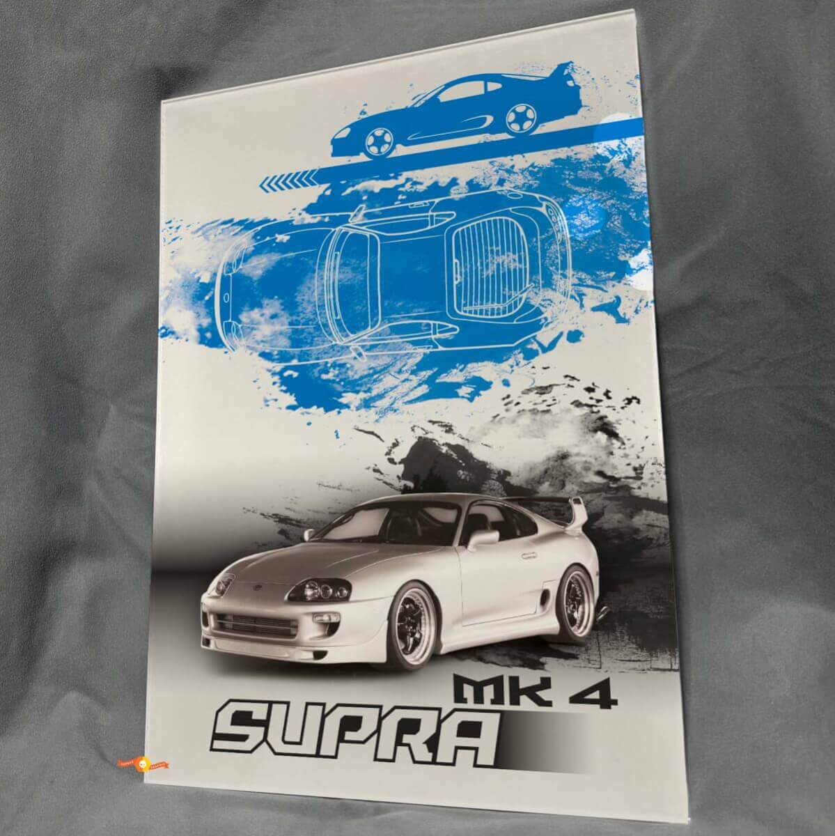 Panneau d'art mural acrylique brillant personnalisé Supra pour les fans de Toyota Supra