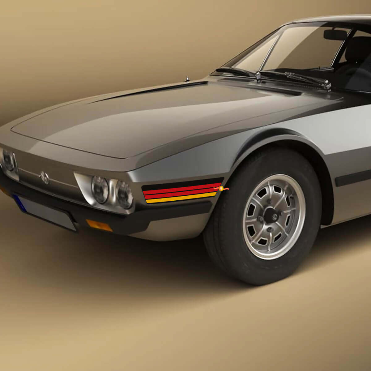 Autocollants en vinyle à bandes rétro vintage pour garde-boue avant Volkswagen SP2