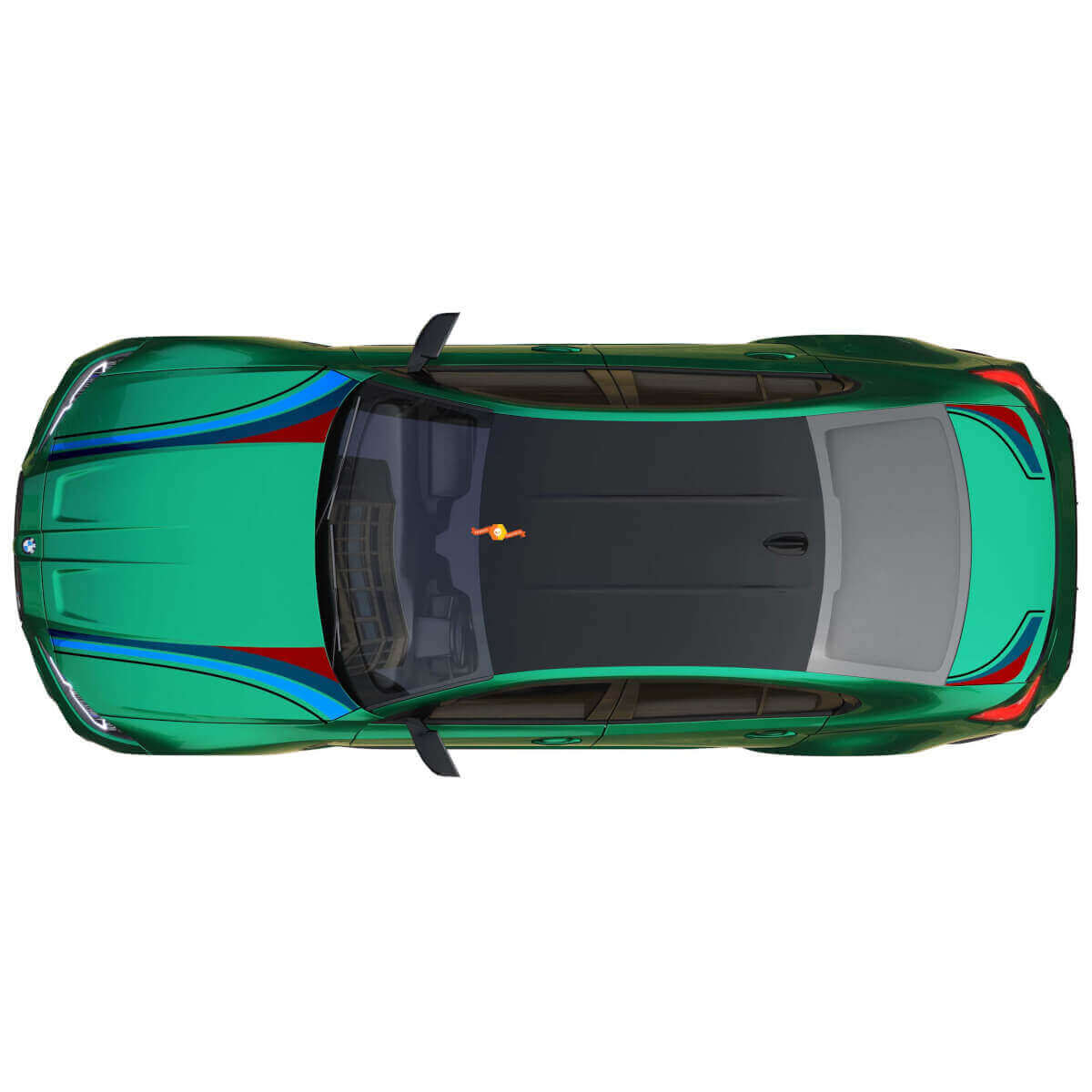 Autocollants en vinyle bandes capot coffre M Performance 3 pour BMW M3 G80