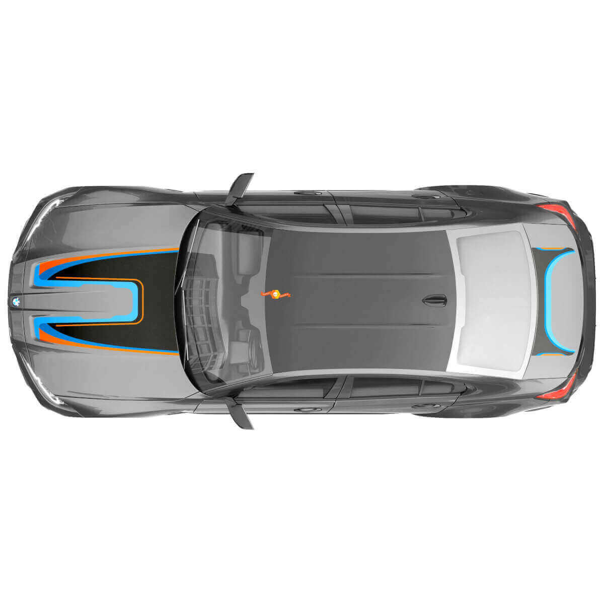 Autocollant Vinyle Graphique Abstrait M Performance pour Capot Coffre BMW M3 G80