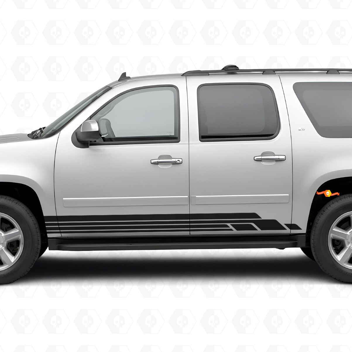 Bandes vinyles superposées pour portières et bas de caisse Chevrolet Suburban GMT900 2007-2014