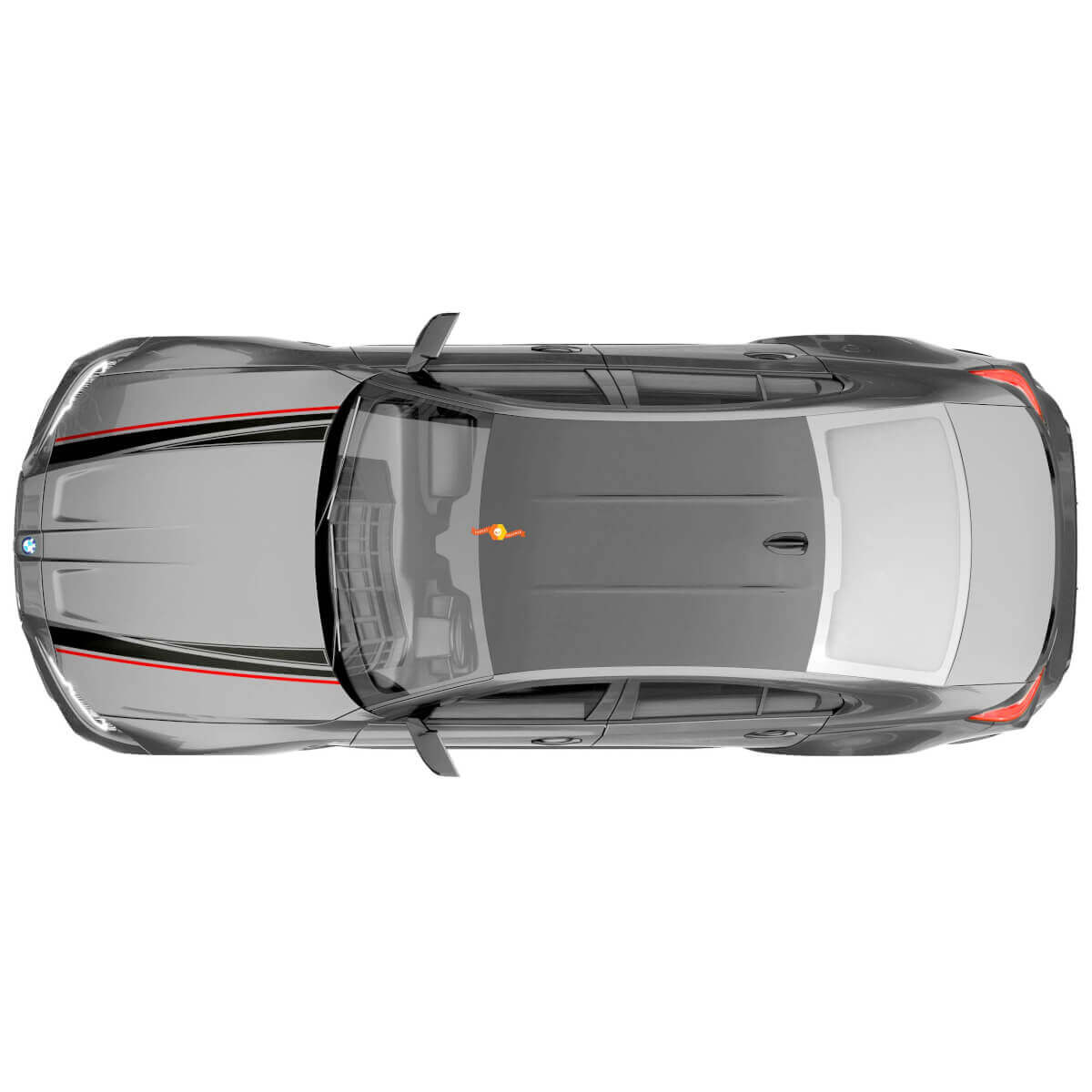 Autocollant Vinyle Bandes Capot M Performance pour BMW M3 G80