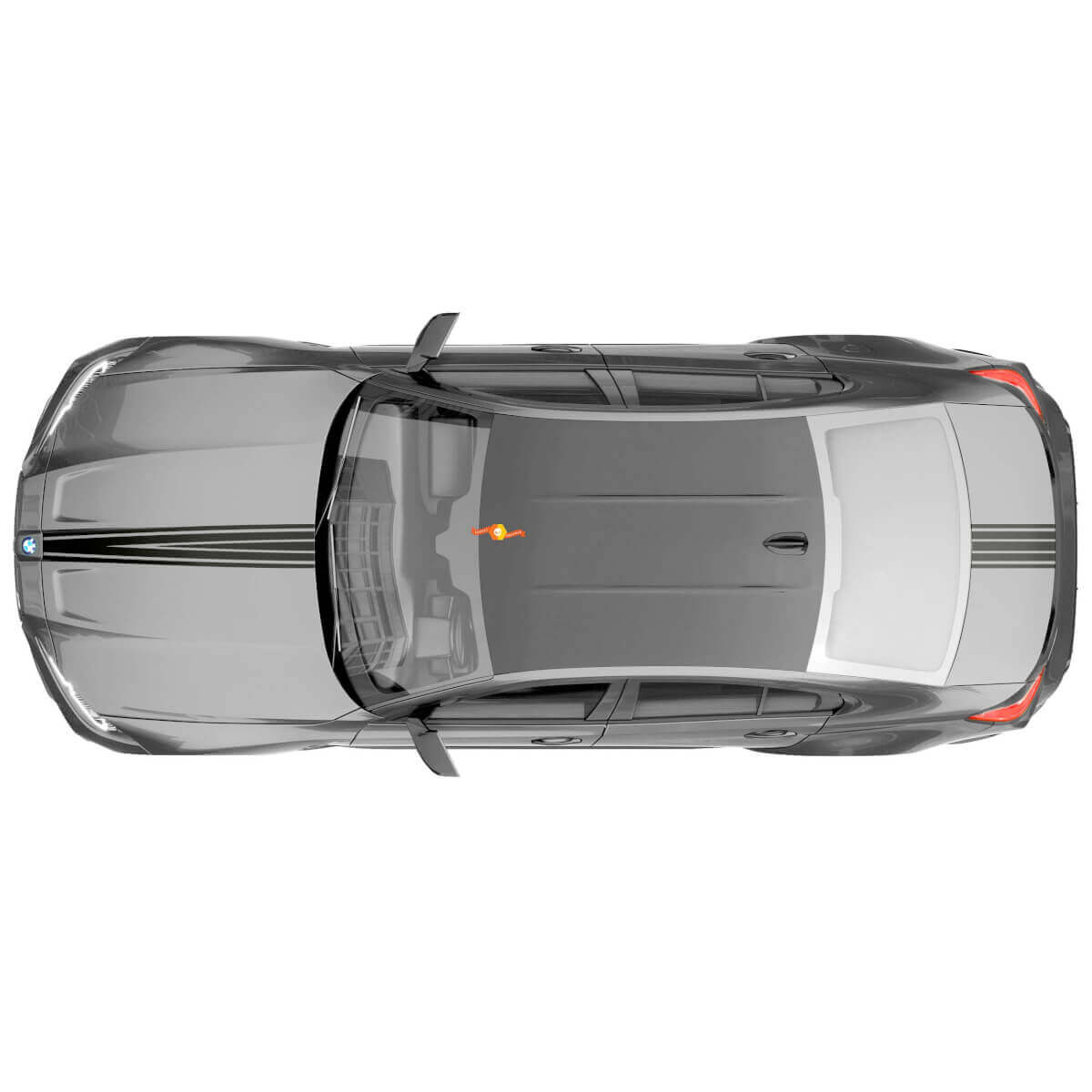 Autocollant vinyle graphique bande pour capot et coffre M Performance pour BMW M3 G80