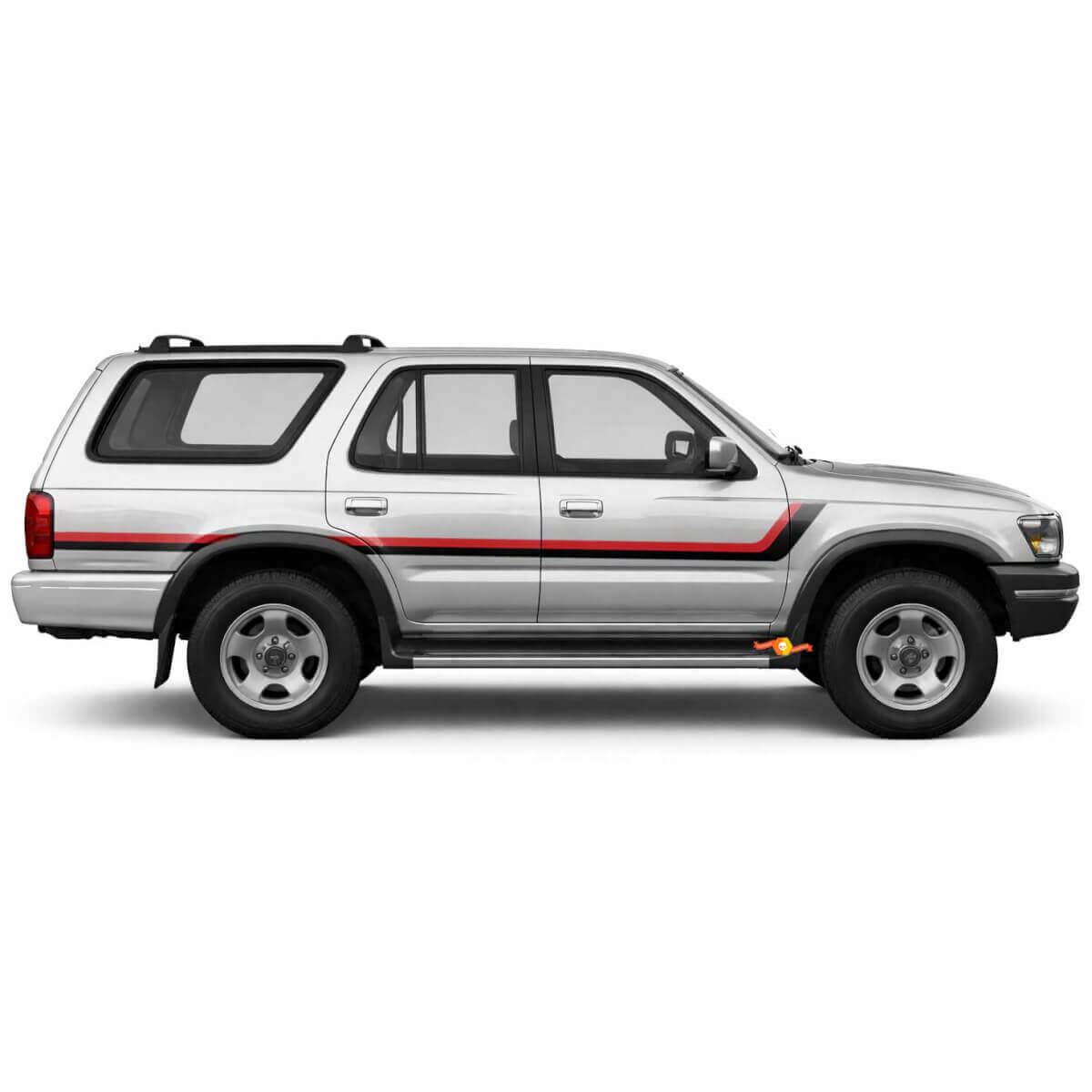 Autocollants vinyle latéraux à double rayure style héritage pour Toyota 4Runner 1989-1995