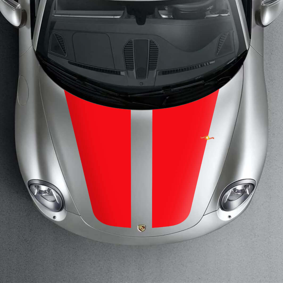 Kit de décalcomanies en vinyle avec larges bandes doubles de course pour capot Porsche 911 996 997 Carrera