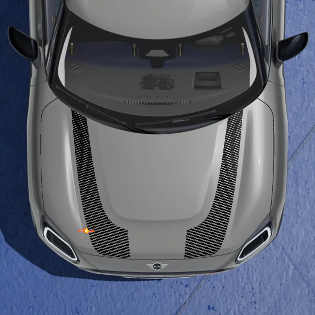 Autocollant bande latérale de capot Twin Racing pour Mini Cooper Countryman