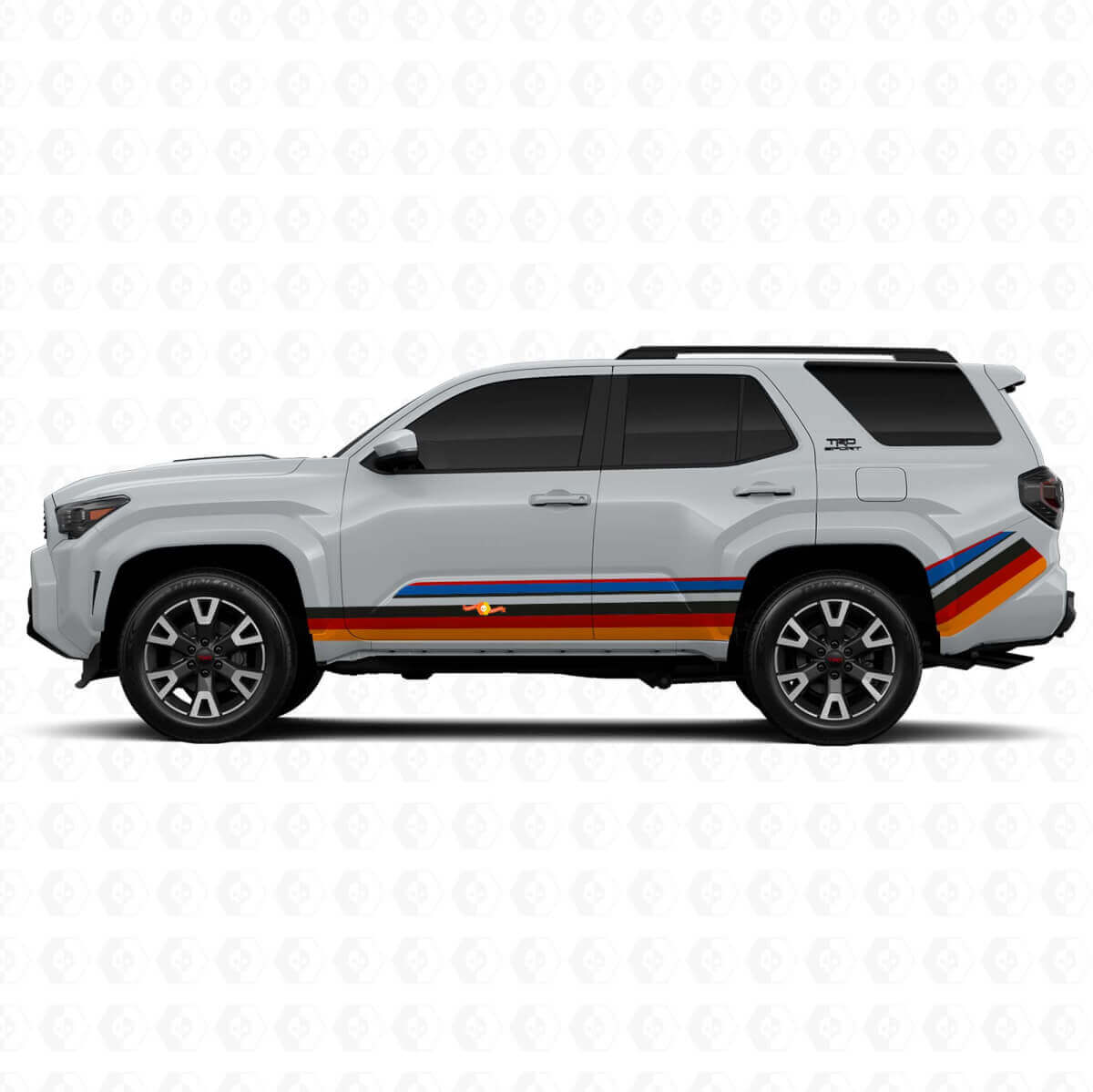 Autocollants vinyle décoratifs Techno Style Lignes Courbes latérales arrière pour Toyota 4Runner
