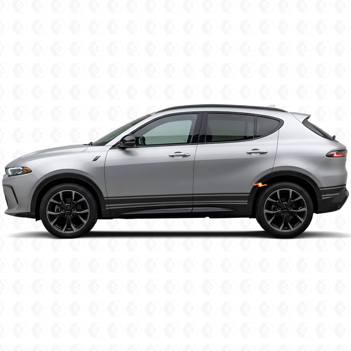 Autocollant vinyle latéral de bas de caisse Straight Lines pour Dodge Hornet 2023+