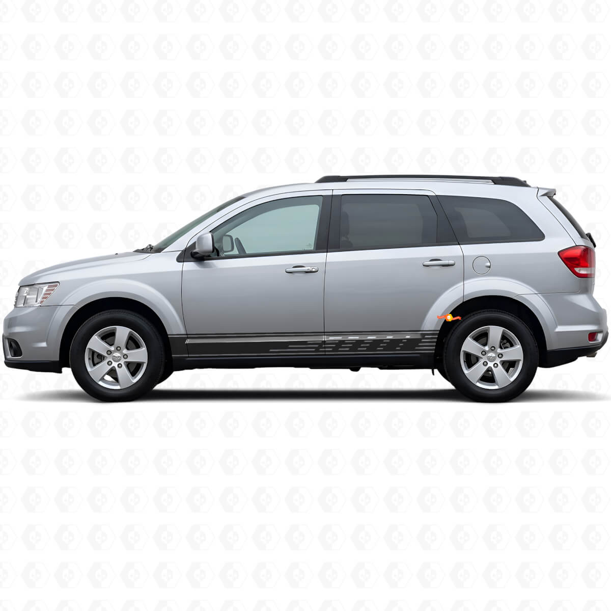 Autocollant en vinyle à rayures perforées pour panneaux latéraux pour Dodge Journey 2009-2020